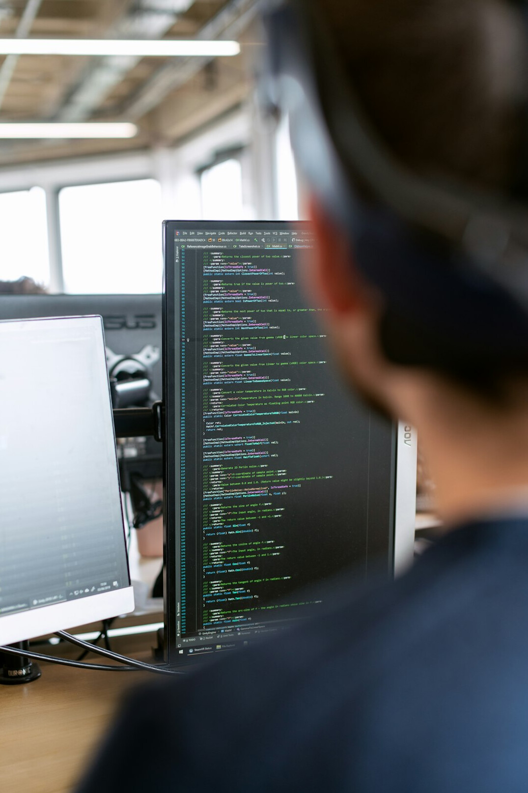 aspiring programmer at computer