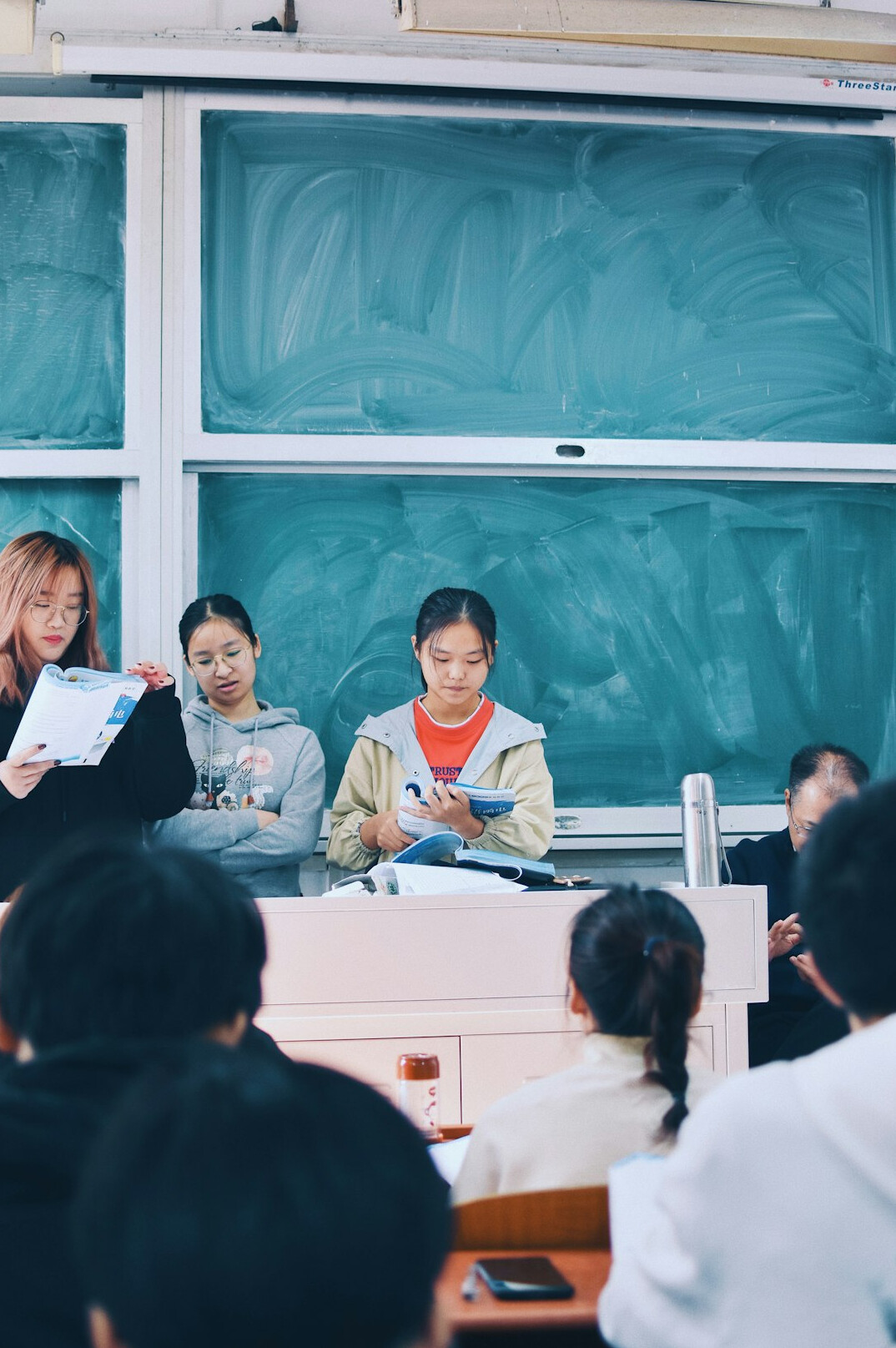 group of students in classroom