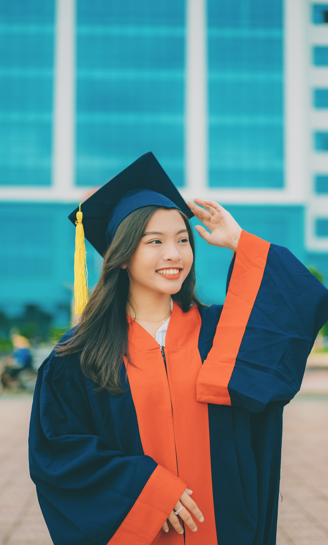 successful graduate smiling